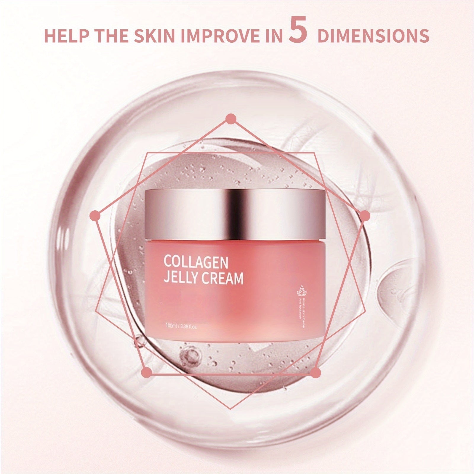 2pcs Collagen Jelly Cream with Niacinamide - Hydrating Gel Moisturizer Mask for Glowing