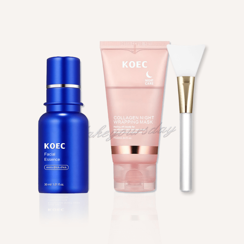 Facial Essence, Moisturizing Essence & Collagen Night Wrapping Mask, Hydrates and Nourishes the Skin