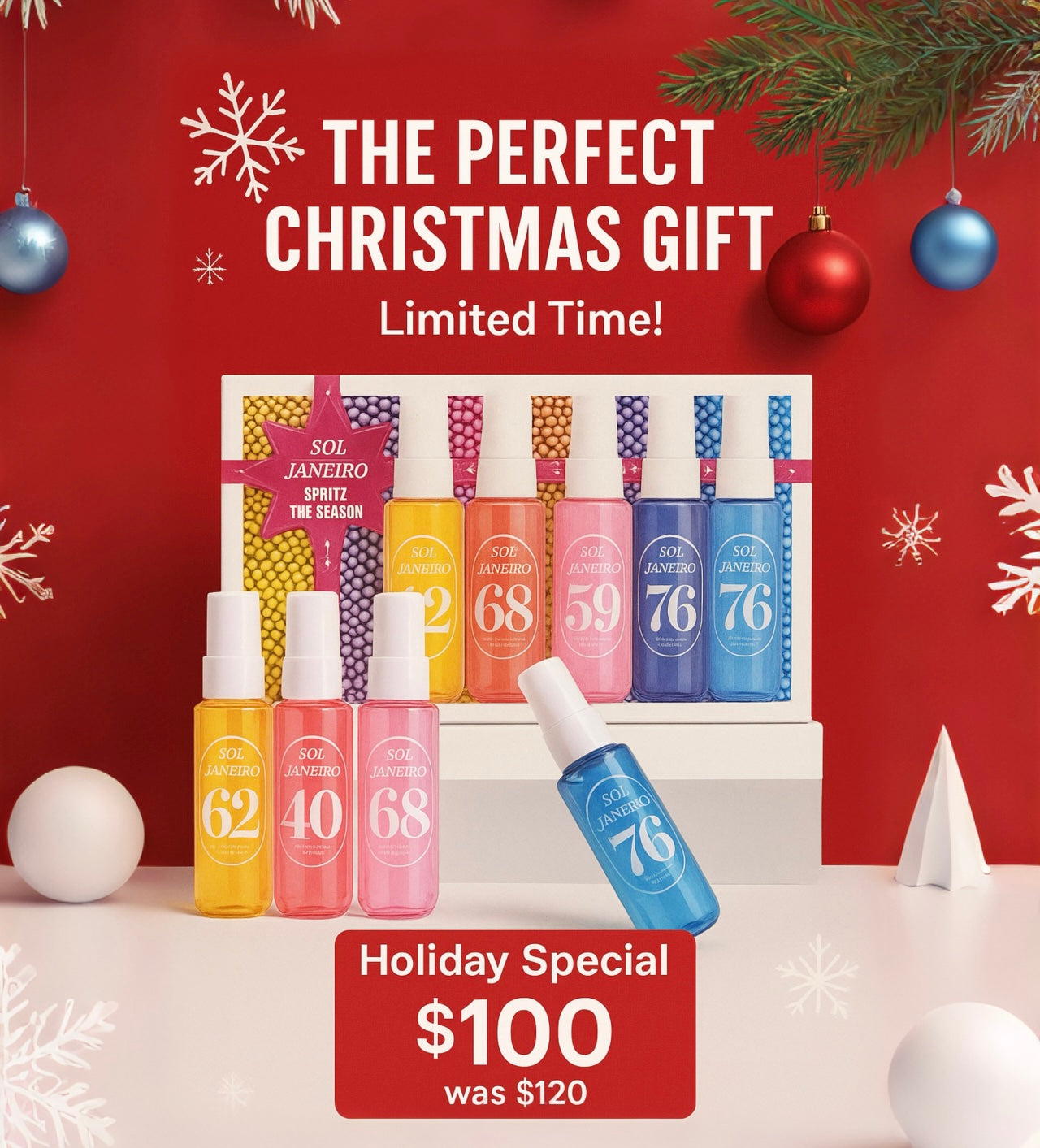 Sol De Janeiro Perfume Mist Set NEW, Perfume Set For Women, Cheirosa 40, 59, 62, 68, 76, (30ml/ 1 Fl.Oz) Each SET, Mini Travel Size, [ Perfect For Use On The Road]