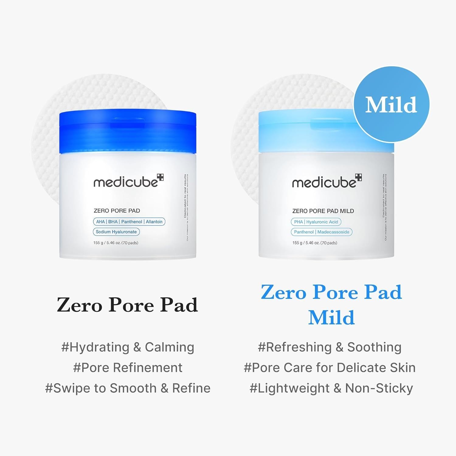 Medicube Zero Pore Pads Mild 2.0 (70 units)